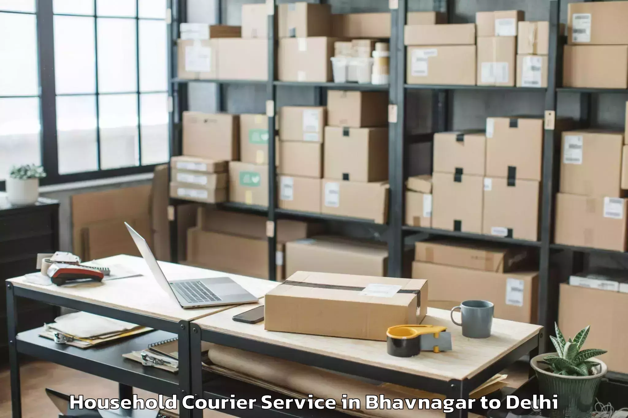 Book Bhavnagar to Mgf Metropolitan Mall Delhi Household Courier